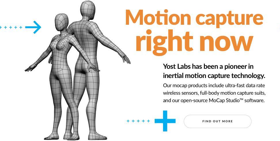 YostLabs动作捕捉，超快数据更新、无线传感器、开源软件